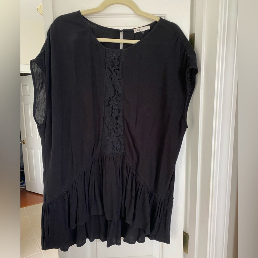 DR2 Xl black top dropped waist
